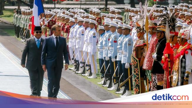 Sambut Macron di Istana, Prabowo: Selamat Datang di Indonesia