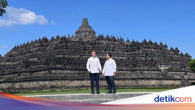 Prabowo Sopiri Macron, Brigitte, hingga Didit Naik Boogie Car di Candi Borobudur