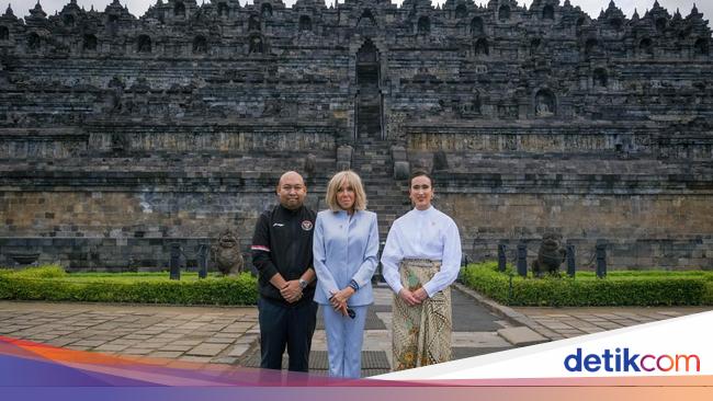 Menpar Widiyanti Dampingi Ibu Negara Prancis Kelilling Candi Borobudur