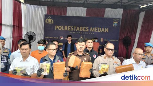 Polrestabes Medan Bongkar 3 Kasus Narkoba, 35 Kg Sabu-31 Kg Ganja Disita