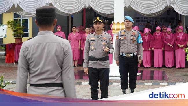 Kapolres Rohul Pimpin Sertijab 5 Kapolres: Jaga Marwah Polri