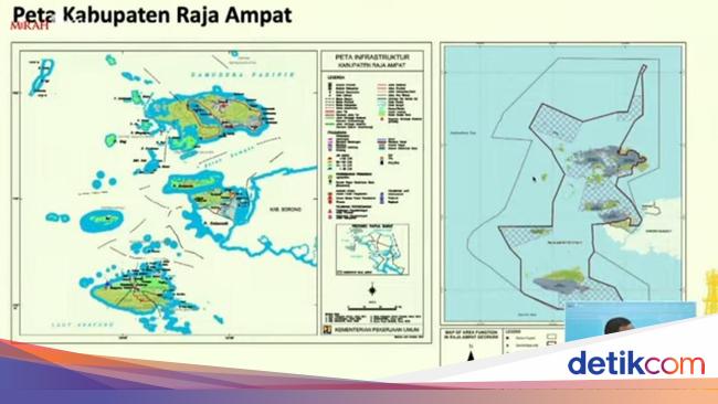 Tunjukkan Peta, Bahlil Jelaskan Pulau Gag Bukan Kawasan Geopark Raja Ampat