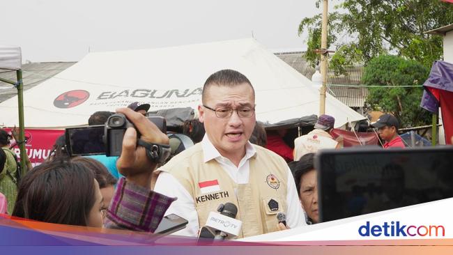 BAGUNA PDI Perjuangan Dirikan Dapur Umum untuk Korban Kebakaran Kapuk Muara