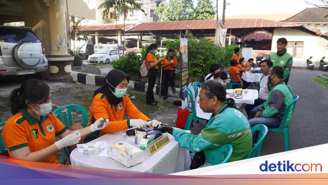 Kabar Baik! RS Bhayangkara Denpasar Berikan Pemeriksaan Kesehatan Gratis untuk Pengemudi Ojol Merayakan HUT Bhayangkara ke-79