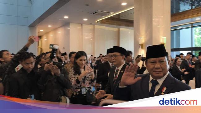 Prabowo Hadiri Pengukuhan Hakim di Gedung MA