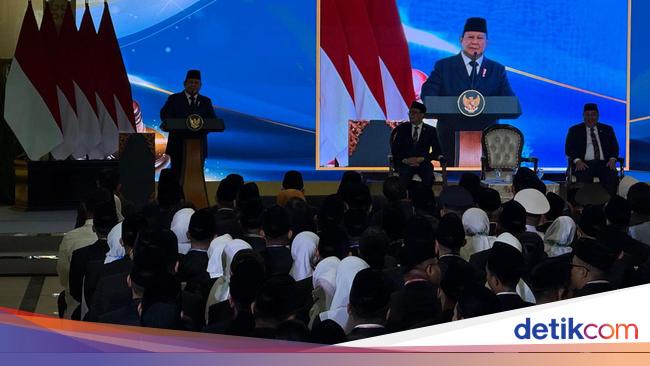 Prabowo Umumkan Kenaikan Gaji Hakim, Golongan Paling Junior Naik 280%