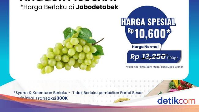 Anggur dan Apel Jadi Murah Meriah di Transmart Full Day Sale