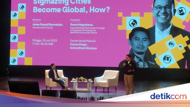 Kelakar Anies soal Pengangguran Saat Jadi Pembicara 'Jakarta Future Festival'