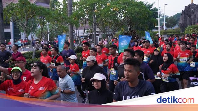 Ribuan Warga Inhil hingga Meranti Meriahkan Fun Run Sambut HUT Bhayangkara ke-79