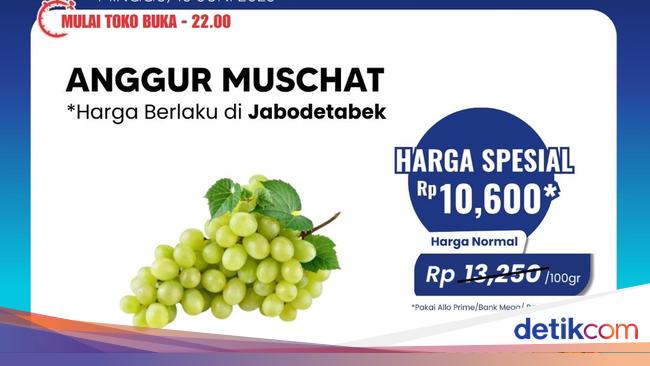 Serbu! Aneka Anggur di Transmart Full Day Sale Dijamin Murah