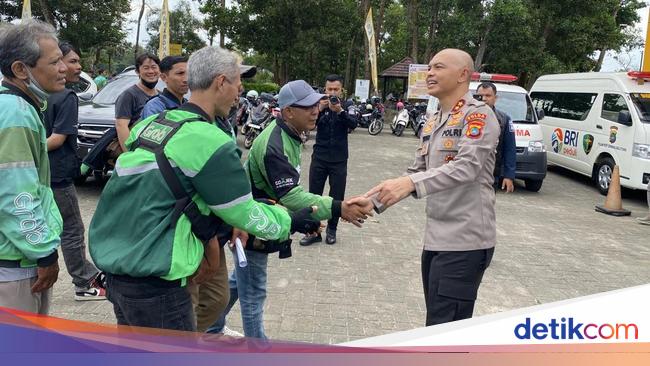 Ratusan Driver Ojol Antusias Periksa Kesehatan di Polda Babel
