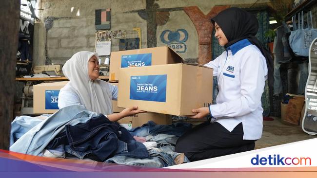 Nasabah PNM Mekaar Sulap 60 Kg Jeans Decluttering Jadi Fashion Keren