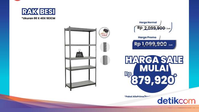 Buruan ke Transmart Full Day Sale, Rak Besi Dapat Diskon Rp 1 Jutaan