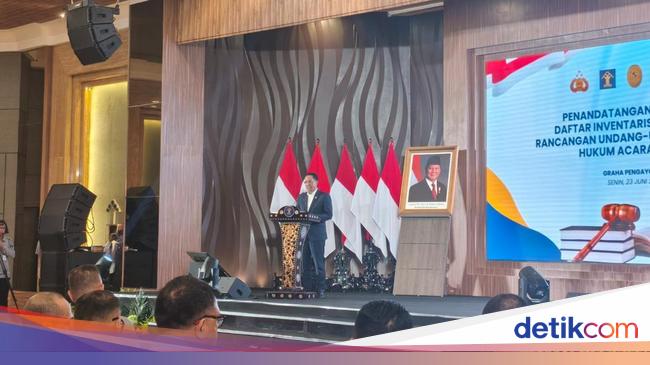 DIM RUU KUHAP Diteken, Menkum Usul Kerja Sama Lintas Lembaga Penegak Hukum