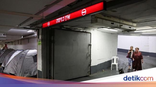 Parkiran Mal di Tel Aviv Jadi Tempat Berlindung Saat Rudal Iran Menghujani Israel