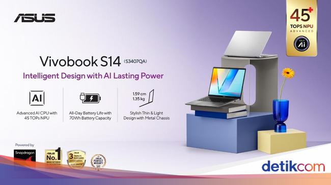 Asus Tawarkan Mobilitas Seharian Lewat Vivobook S14 (S3407QA)