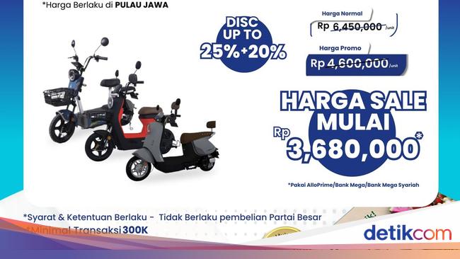 Sepeda Listrik di Transmart Full Day Sale Diskon Jutaan Rupiah