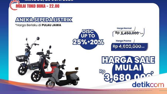 Beli Sepeda Listrik di Transmart Full Day Sale Pasti Lebih Murah, Serbu!