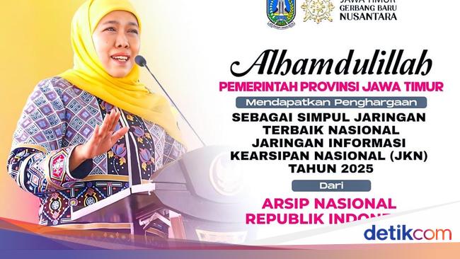 Pemprov Jatim Dapat Penghargaan Simpul Jaringan Terbaik dari ANRI
