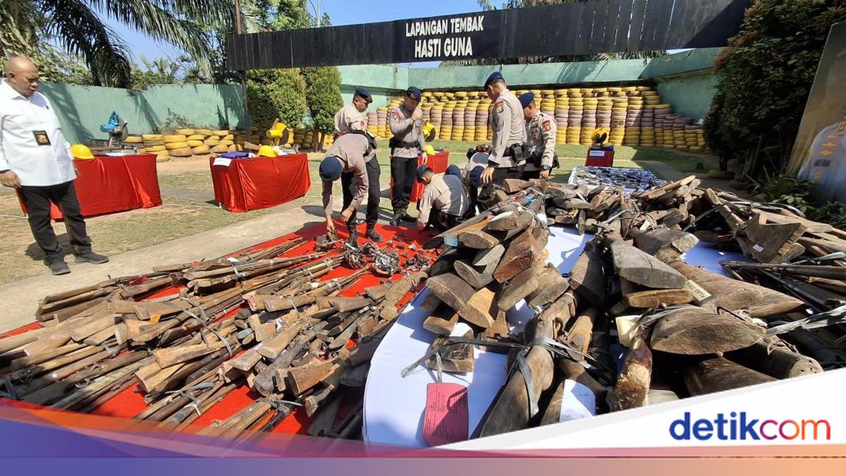 614 Senjata Api Rakitan Dimusnahkan Polda Sumsel