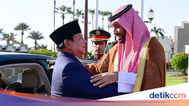 Pelukan Hangat Prabowo dan Pangeran MBS