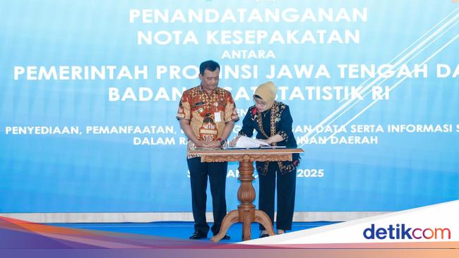 Ahmad Luthfi Teken MoU dengan BPS, Jateng Jadi Pilot Project Integrasi Data