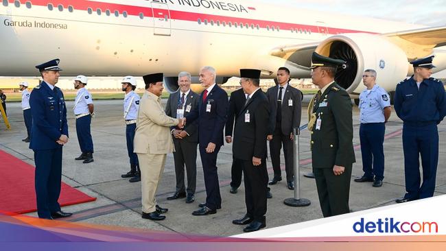 Prabowo Tiba di Rio de Janeiro, Disambut Upacara Kehormatan Militer