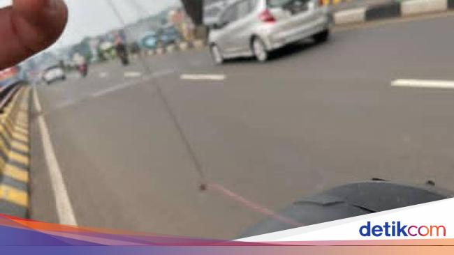 Viral Pemotor Luka Terjerat Benang Layangan dan Hampir Kecelakaan di Bogor