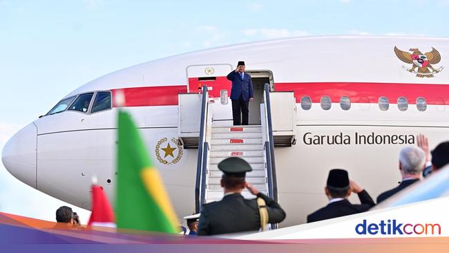 Akhiri Lawatan Bertemu Presiden Lula da Silva, Prabowo Tinggalkan Brasilia