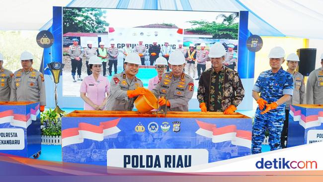 Kapolri Groundbreaking 10 Dapur SPPG Polda Riau, Dukung Penuh Program MBG