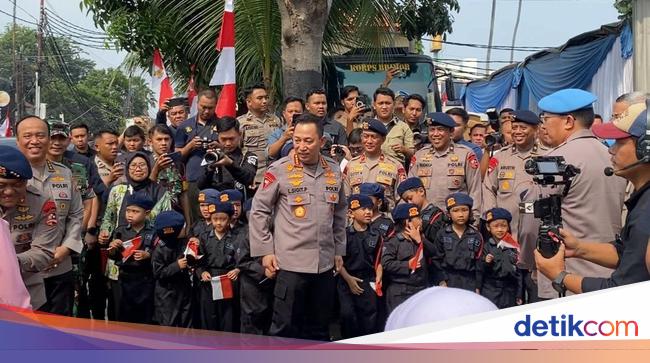 Kapolri Akan Resmikan SPPG di Mako Korbrimob Depok, Disambut Brimob Kecil