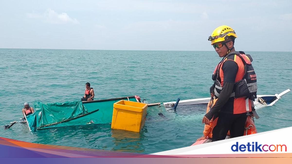 Nelayan Pangkalpinang Selamat Usai Kapal Karam di Karang Merah