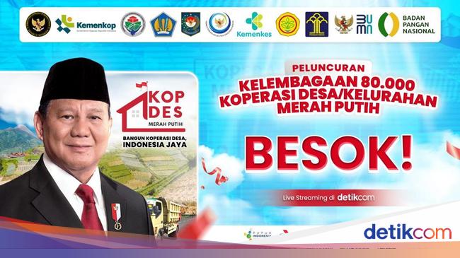 Besok! Presiden Prabowo Luncurkan Koperasi Merah Putih