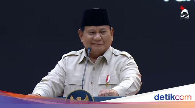 Di Kongres PSI, Prabowo Singgung Beratnya Ketua Partai: Ngutang, Nggak Menang
