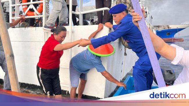 Seluruh Korban Kebakaran KM Barcelona di Sulut Telah Dievakuasi