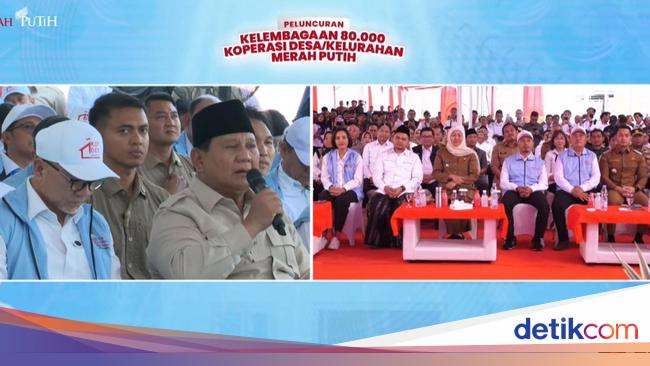 Usai Peluncuran, Prabowo Sapa Pengurus Kopdes Jatim hingga Papua via Vicon