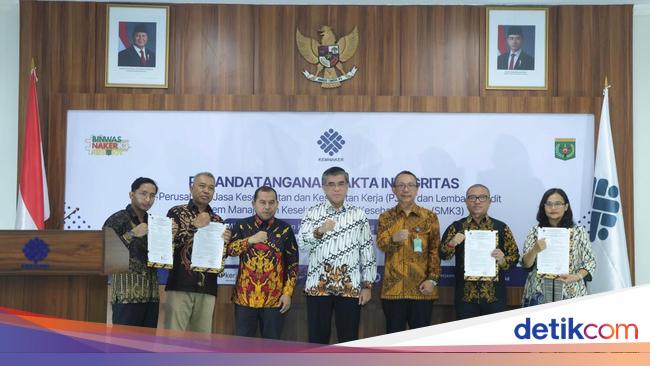 Kemnaker Gandeng 107 Perusahaan PJK3 Tandatangani Pakta Integritas