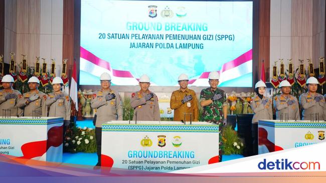 Komitmen Dukung Program MBG, Kapolri Groundbreaking 20 SPPG di Lampung