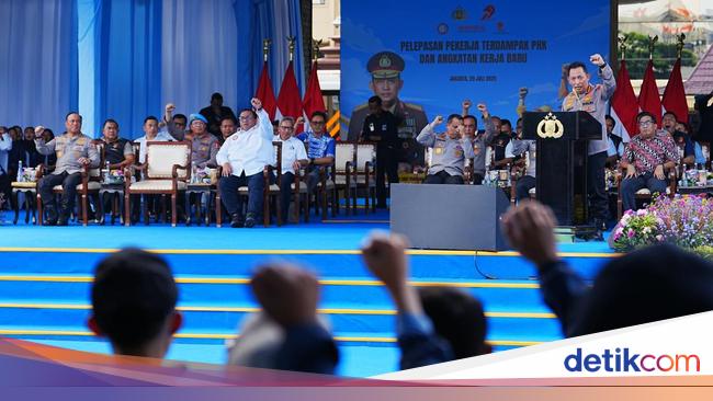Kapolri Kembali Lepas 1.575 Buruh Terdampak PHK ke Tempat Kerja Baru, Beri Harapan untuk Buruh