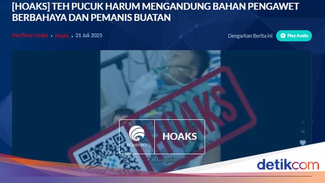 Isu Teh Pucuk Harum Mengandung Pengawet &amp; Pemanis Buatan, Komdigi: Hoax