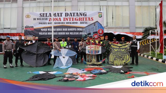 Puluhan Layangan Diamankan di Bandara Soetta, Ada yang Pakai LED