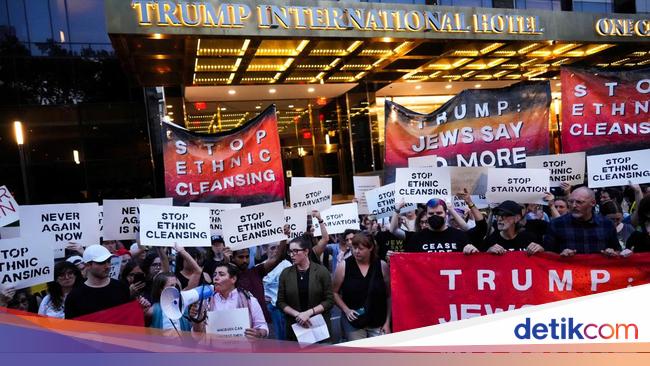 Aksi Bela Gaza di Depan Hotel Trump Berujung Penangkapan
