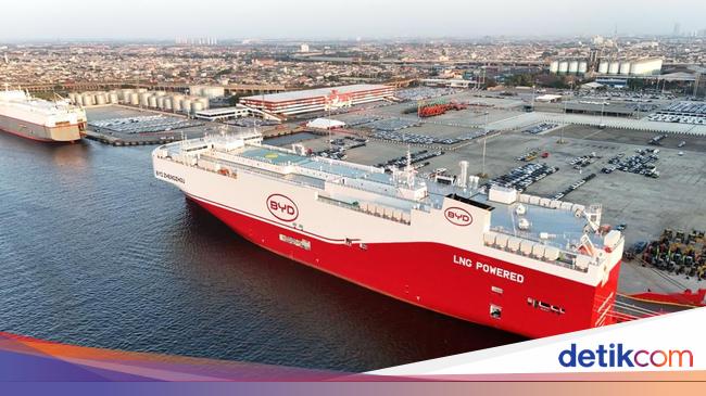 Pelindo Sukses Layani Kapal Pengangkut 7000 Unit Mobil Listrik BYD