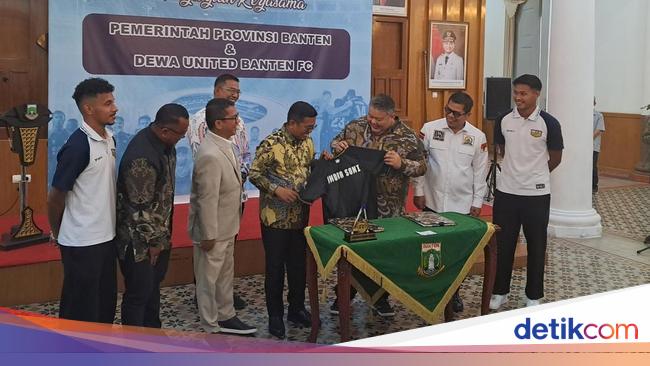 Andra Soni Teken MoU Banten International Stadium Jadi Kandang Dewa United