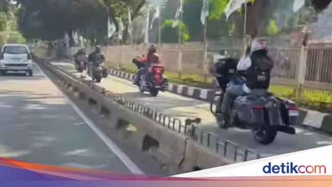 Ulah Moge Konvoi Terobos Busway Berujung Kena Tilang