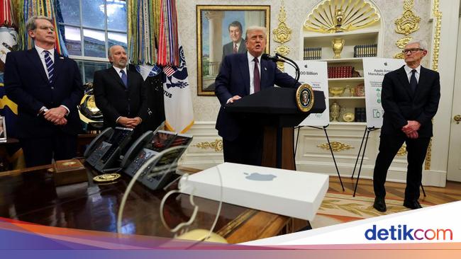 Momen Trump Umumkan Apple Tambah Investasi Fantastis Rp 1.631 T ke AS