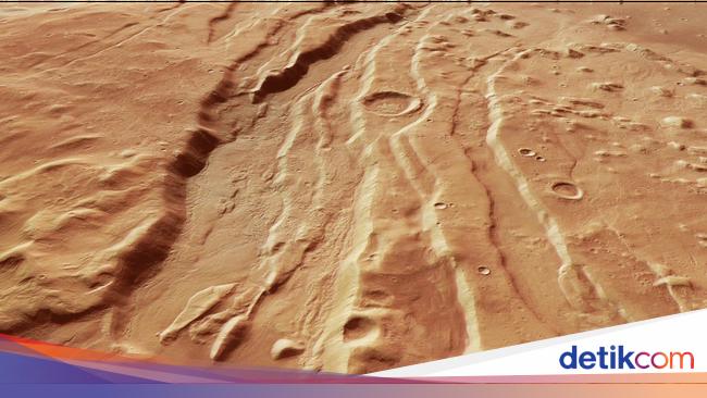 Area Tanah Mars yang Retak Ungkap Masa Lalu Si Planet Merah