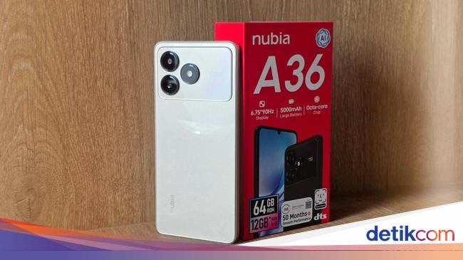 Unboxing Nubia A36, HP Harga Rp 900 Ribuan Tampilan Mirip iPhone Pro Max