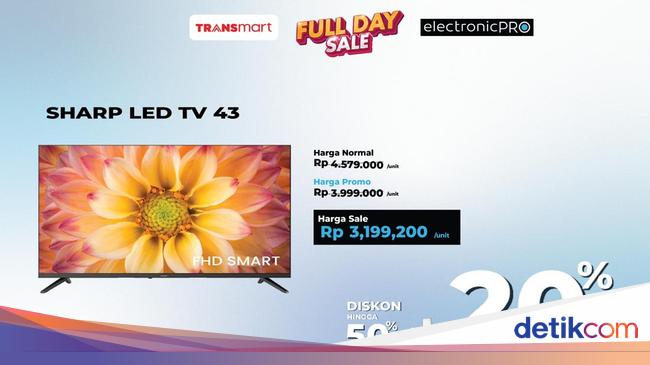 Beli LED TV 43 di Transmart Full Day Sale Hemat Rp 1,3 Jutaan