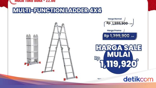 Cuma di Transmart Full Day Sale, Beli Tangga Multifungsi Hemat Rp 700 Ribuan
